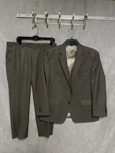 Sean John Suit Men's 44S Brown Beige 2B Academia Black Label Pants 36X27 Luxury - Picture 1 of 16