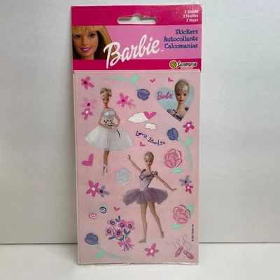 Pegatinas vintage Sandylion Barbie nuevas en paquete 2 hojas bailarina bailarina Foto 1 de 3