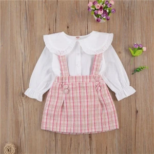 Toddler Baby Girls Kids Long Sleeve T-shirt Tops Skirt Dress Outfits Set Clothes - Picture 1 of 10
