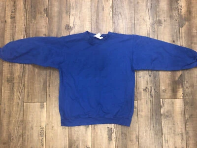 Vintage  Genuine Blues Youth Medium Long Sleeve Pullover Blank Sweatshirt Blue - Image 1 of 4