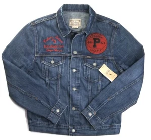 CHAQUETA DE MEZCLILLA POLO RL RALPH LAUREN 1967 BALONCESTO LIGA CAMPEONES TALLA XL - Imagen 1 de 6