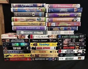 Vintage Sealed Disney VHS Lot + Other Classic Movies & Animated Action Comedy - Picture 1 of 5