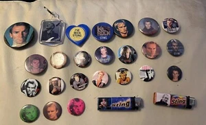 Vntg Sting Of The Police Rock Band Pins, Necklace, Lighters Keychain (52) # 46 A - Picture 1 of 6