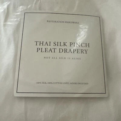 Restoration Hardware Thai Silk Pinch Pleat Drapery 47 x 120 - Image 1 of 3