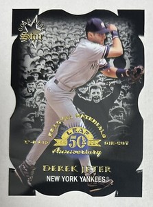 1998 Leaf Fractal Foundations Materials NYLON Z2 AXIS DIE CUT Derek Jeter SSP/20