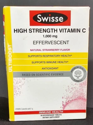 Swisse Ultiboost высокопрочный витамин C 60 шипучих таблеток - Изображение 1 из 4