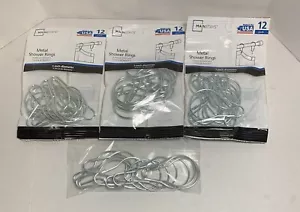 4 Stück Metall Duschvorhang Ring Set Gleitrolle Haken Edelstahl 12 pro Pkg - Bild 1 von 6