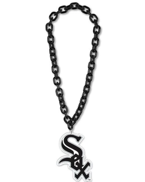 CHIGAGO WHITE SOX 38" BIG CHAIN NECKLACE WITH FOAM LOGO MLB LICENSED - Image 1 of 1