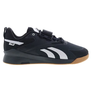 Reebok Lifter PR III Mens Black Leather Lace Up Athletic Weightlifting Shoes - Picture 1 of 15