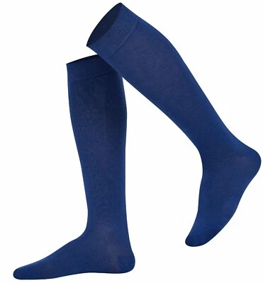 Calcetines hasta la rodilla unisex Mysocks lisos, algodón peinado, puntera sin costuras Foto 1 de 4