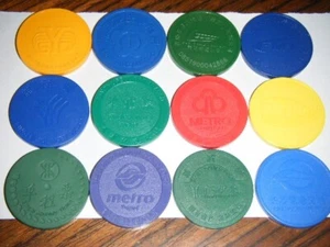 Lote de 12 fichas de metro diferentes de China token de metro para coleccionables - Imagen 1 de 2