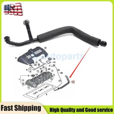 New PCV Crankcase Vent Hose For BMW E82 128i E90 328i E60 528i X3 X5 Z4 N52 3.0L Foto 1 de 4