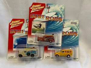 Johnny Lightning Surf Rods 2003 Diecast Cars Lot Jeep WW2 Ambulance Ford Sedan - Picture 1 of 12