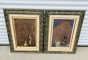 LARGE Pair Signed "HOVSEP PUSHMAN" ORIENTALIST (2) STILL LIFE PRINTS (26” X 37) - Picture 1 of 24