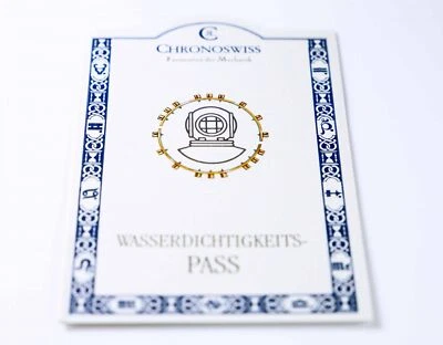 Chronoswiss Watch OPEN Waterproof Booklet BLANK - Image 1 of 2