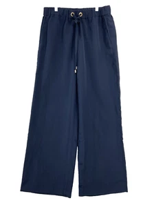 Michael Kors Women's Lightweight Classic Blue Pull-On Wide-Leg Pants Size M - Picture 1 of 10