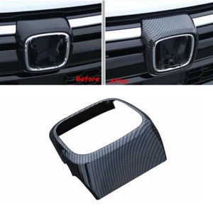 ABS Carbon Fiber Front Grille Grill Cover Trim For Honda CR-V CRV 2020-2022 - Picture 1 of 7