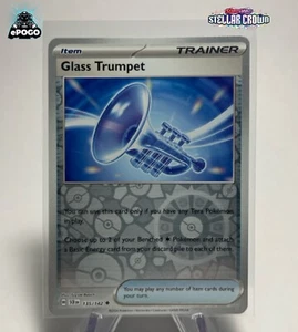 Glass Trumpet 135/142 Reverse Holo Pokemon Card Stellar Crown MINT SHIPPED TODAY - Picture 1 of 2