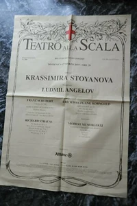 LOCANDINA TEATRO ALLA SCALA MILANO - KLASSIMIRA STOYANOVA - LUDMIL ANGELOV - Foto 1 di 1