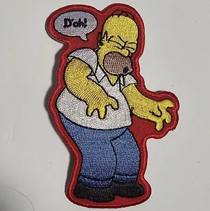 The Simpsons Homer Simpson "D'oh!" 4" × 2.5" Embroidered Patch NEW UNUSED - Bild 1 von 1