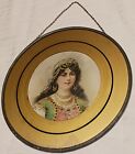 Antique Gypsy Woman Flue Cover Wall Hanging