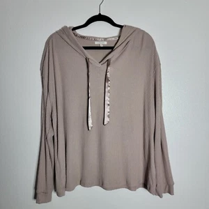 Maurices Hooded Ribbed Sweater Plus Size 1X Ribbed Lightweight Soft Stretch  - Picture 1 of 4