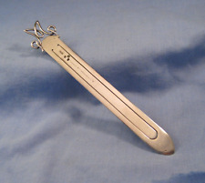 STERLING SILVER VICTORIAN ANTIQUE THORNHILL BOOKMARK BOOK PAGE MARKER M 1894