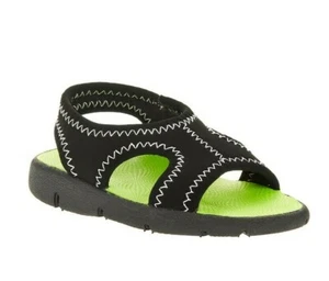 Wonder Nation Infants Boys Slip On Beach Shoes Size 2 Black & Green - Picture 1 of 5