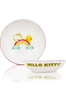 Sanrio Hello Kitty Rainbow Ceramic 9 Inch Serving Bowl Cereal Bowl - Picture 1 of 3