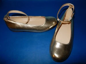 Nuevo sin caja Gap Kids Metálico Dorado 'G Ballet' Correa de Tobillo Plana - Niña 3 - Imagen 1 de 6