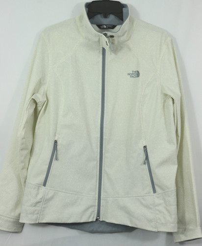 OFF WHITE Giacca softshell donna The North Face taglia L bianco sporco antivento full zip