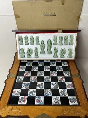 Complete Set Foldable Vintage Japanese Eight Fairies Chess Samurai Warriors - Image 1 of 4