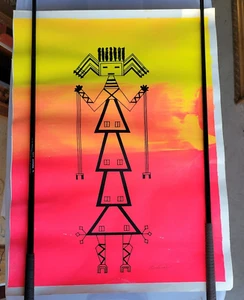 Navajo Heiliger Mann Yei signiert Allen Sauvel Cahuilla Kunst Sáuvel Pá' Kík RAR - Bild 1 von 3