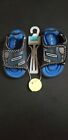 The Childrens Place Memory Foam Slip On Sandals Size 4 5 Blue Black New With Ta