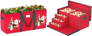 Christmas Tree Bags Storage Ornament Storage Box Bundle (Fit up to 9 FT Trees... - Picture 1 of 9