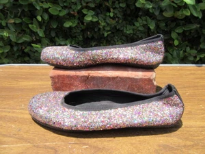 Women's Size 8 39 Kokua Glitter Ballet Flats Slip On Shoes - Picture 1 of 8