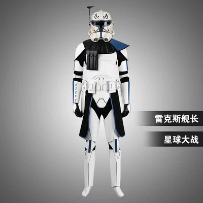 Star Wars The Clone Wars Capitán Rex Disfraz de Disfraz de Halloween Traje Completo Foto 1 de 4