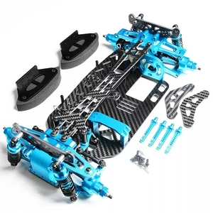Aluminum Carbon Frame Chassis Upgrade Component for 1:10 TT01 Tamiya 1/10 RC Car - Picture 1 of 5