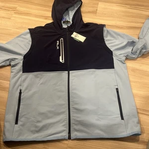 RLX Ralph Lauren Golf Jacket Vest Men XXL  Color block Full Zip Hooded NWT $248 - Picture 1 of 11