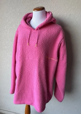 Pink Sherpa Orange Nike Hoodie Size XL Women's - Image 1 of 4