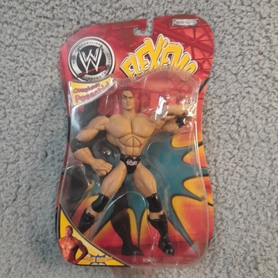 Figura de lucha libre WWE The Rock Jakks Pacific Flex'ems 2003 WWE WCW ECW Foto 1 de 4