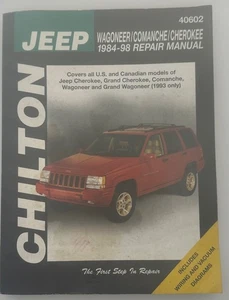 Manual de reparación Chilton Jeep 1984-2001 para Wagoneer Commanche Cherokee 40602 - Imagen 1 de 6