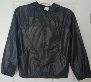 NIKE Black Lightweight Zip up Packable Hooded Wind Rain Jacket Kids Size XL - Picture 1 of 6