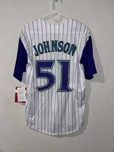 Randy Johnson Diamondbacks Replica Jersey White Cooperstown Collection SZ M NEW - Picture 1 of 6