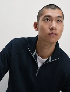 Marks & Spencer Mens Navy Cotton Pyjama Top - M&S - Picture 1 of 12