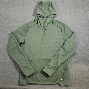 On Cloud Hoodie Mens XL Green 1/4 Zip Pullover Running Zip Pocket Vented - Picture 1 of 10