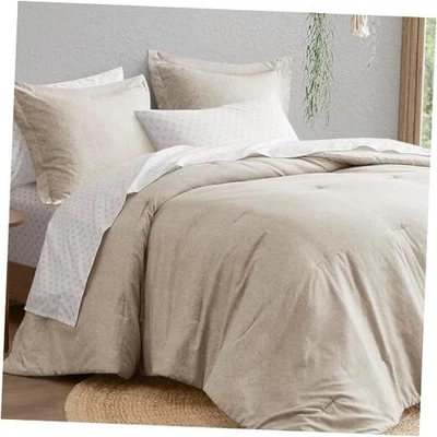  Juego de edredón de 7 piezas, juegos de cama boho para tamaño, ropa de cama de granja king toupe Foto 1 de 4