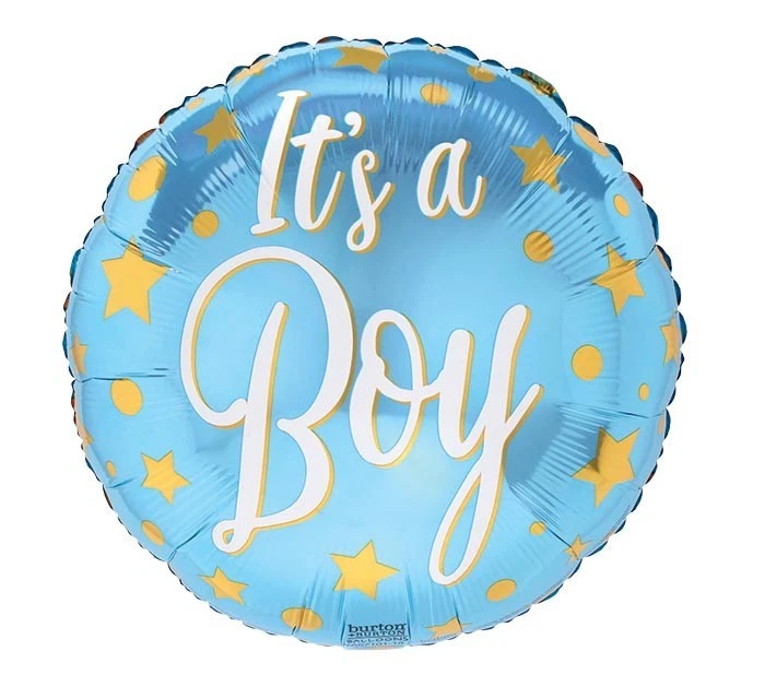 Globo 17" Azul Con Oro It's A Boy Hogar Decorativo Coleccionable Foto 1 de 1