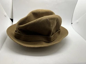Vintage Burberry Bucket Hat Size Large L Beige Nova Pure Wool Designer Y2K - Picture 1 of 18
