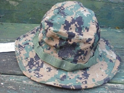 NEW Marine Corps Boonie Cover Woodland MARPAT Digital USMC Hat Large USMC - Image 1 of 2